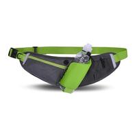 Riñonera con Botella Riñonera Multifuncional for Botella de Agua y Fitness, Bolsa con cinturón Deportivo for Correr(Green)