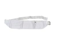 Riñonera con cadena blanca con tachuelas para mujer, para graduación, banquete, club, fiesta, cintura elástica para uso diario casual, Tela Oxford