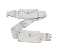 Riñonera con cadena blanca con tachuelas para mujer, para graduación, banquete, club, fiesta, cintura elástica para uso diario casual, Remache 110