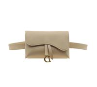 Riñonera con Cinturón para Mujer Bolso de Cintura Vintage con cinturón Fino Decorativo for Mujer(Beige)