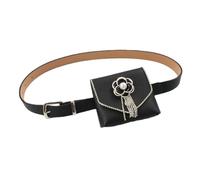 Riñonera con Cinturón para Mujer Cinturón de Piel sintética con Diamantes de imitación y Flores Estilo Punk for Mujer