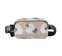 Riñonera con correa ajustable, bandolera cruzada para mujeres y hombres, para el día de todos los santos, gatos bohemios, oro rosa, cartera de viaje de gran capacidad para compras, deportes y trabajo