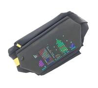 Riñonera con correa ajustable con múltiples compartimentos, pantalla LED, antirrobo, bolsa cruzada para actividades al aire libre, riñonera LED compacta con puerto de carga para teléfono