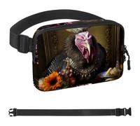 Riñonera con correa ajustable, diseño de pavo de Acción de Gracias Fruit-548 para hombres y mujeres, riñonera con correa ajustable, bolsa cruzada de moda para viajes, al aire libre, correr,