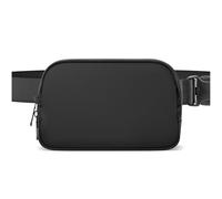 Riñonera con Correa extralarga, Ajustable hasta 60 Pulgadas, Bandolera de Talla Grande, riñonera de Longitud extendida, riñonera Multiusos de 1 litro, Negra