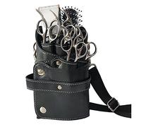 Riñonera con Corte de Pelo Bolsa de tijera for el cabello peluquería con cinturón for hombro para Peluqueros(Schwarz)