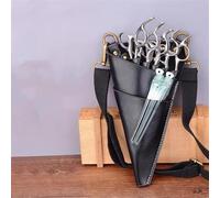 Riñonera con Corte de Pelo Bolsa for tijeras for cortar el pelo, bandolera for colgar en la cintura para Peluqueros(Schwarz)