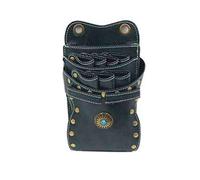 Riñonera con Corte de Pelo Caja de la bolsa tijera cabello peine Peluquería Pelo Scissor Holster Pouch Holder Herramienta para Peluqueros(Verde)