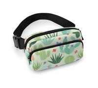 Riñonera con decoración de vestidos de moda, paquete pequeño con estampado completo, riñonera portátil con correa ajustable para exteriores, entrenamiento, viajes, informal, compatible con cactus y su