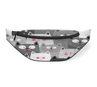 Riñonera con diseño de animales y gatos, para mujeres, hombres, niñas y niños, riñonera de gato de Caeroon para viajes, deportes, correr, color, M