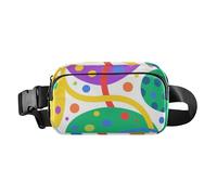 Riñonera con diseño de arte abstracto Geometic colorido y elegante para mujeres, hombres, adolescentes, resistente al agua, con correa ajustable para viajes, correr, senderismo