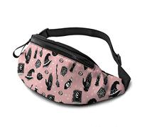 Riñonera con diseño de Bruja en Colores Pastel para Hombres y Mujeres, con Cremallera Ajustable, riñonera Deportiva para Hacer Ejercicio, riñonera para Hacer Ejercicio, Viajar, Correr Informal