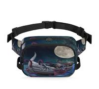 Riñonera con diseño de calavera de pulpo, para mujeres, hombres, niñas, niños, correr, deportes, senderismo, bolsa de cinturón, color, XL, Organizador de bolsas