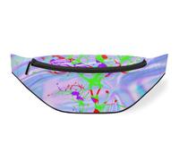 Riñonera con diseño de calavera y galaxia abstracta para mujeres, hombres, niñas, niños, galaxia, riñonera, bolsa de cinturón para viajes, deportes, correr, color, M