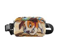 Riñonera con diseño de caracol en una roca con diseño de flor para mujeres, hombres, adolescentes, gran capacidad, Huesos de perro pila de arena, 1 size