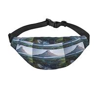 Riñonera con diseño de cascada y bosque, ajustable, casual, para deportes, viajes, fiestas, Como se muestra en la imagen, Talla única, Mochila casual