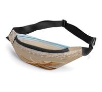 Riñonera con diseño de concha de estrella de mar y playa para hombres y mujeres, riñonera con correa ajustable, pequeña riñonera para viajes, caminar, correr, senderismo, ciclismo