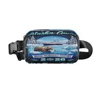 Riñonera con diseño de crucero de Alaska para hombres y mujeres, gran capacidad con correa ajustable para ciclismo, senderismo, gimnasio, accesorios para correr mujer