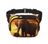 Riñonera con diseño de elefante para padres e hijos, pequeña, a la moda, ligera, para mujeres y hombres, correr, entrenamiento, senderismo, viajes