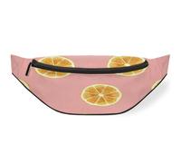 Riñonera con diseño de fruta de limón para hombres, mujeres, niños y niñas, riñonera de color naranja limón para deportes, senderismo, correr, bolsa de cinturón, color, M, Organizador de bolsas