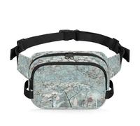 Riñonera con diseño de hojas de flores y plantas de mármol, riñonera para mujeres, hombres, niñas, niños, correr, deportes, senderismo, bolsa de cinturón, color, XL, Organizador de bolsas