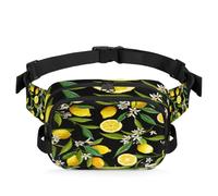Riñonera con diseño de hojas y flores de limón para mujeres, hombres, niñas y niños, riñonera de limón para correr, deportes, senderismo, bolsa de cinturón, color, XL, Organizador de bolsas