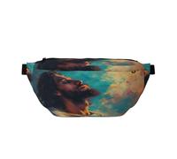 Riñonera con diseño de Jesús Mirando hacia Arriba para Mujer y Hombre, Bolso Bandolera con diseño religioso de la Iglesia de Cristo para Deportes, Viajes, Senderismo, Correr y Trotar.