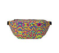 Riñonera con diseño de lunares para correr, soporte para teléfono sin rebote para gimnasio, bolsa cruzada impermeable con correa ajustable