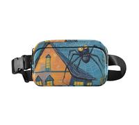 Riñonera con diseño de mandala centrado, diseño de bufanda de seda, elegante riñonera para mujeres y hombres, resistente al agua, Casa web, 1 size