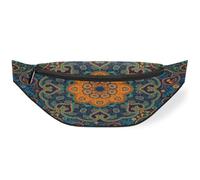 Riñonera con diseño de mandala indio colorido para mujeres, hombres, niñas, niños, mandalas, flores, riñoneras, riñoneras, bolsa de cinturón para viajes, deportes y correr, color, M