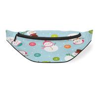 Riñonera con diseño de muñeco de nieve y copos de nieve para hombres, mujeres, niños y niñas, riñonera de Navidad, deportiva, senderismo, correr, bolsa de cinturón, color, M, Organizador de bolsas