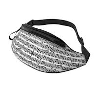 Riñonera con diseño de Notas Musicales, riñonera de música para Hombre y Mujer, para Correr al Aire Libre y Senderismo