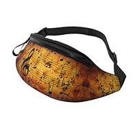 Riñonera con diseño de Notas Musicales, riñonera de música para Hombre y Mujer, para Correr al Aire Libre y Senderismo