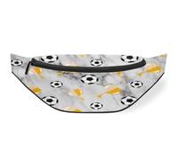 Riñonera con diseño de trofeo de fútbol de mármol para mujeres, hombres, niñas y niños, riñonera de mármol gris, bolsa de cinturón para viajes, deportes, correr, color, M
