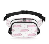 Riñonera con diseño de unicornio de cerdo para mujeres, hombres, niñas, niños, niñas, niños, cangurera de cerdo Pegasus para correr, deportes, senderismo, bolsa de cinturón, color, XL, Organizador de