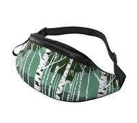 Riñonera con estampado de árboles de abedul para viajes, senderismo, ciclismo y correr, festivales, almacenamiento de equipo, paquete unisex