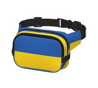 Riñonera con estampado de bandera de Ucrania para hombres y mujeres con cinturón ajustable para entrenamiento al aire libre