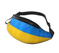 Riñonera con estampado de bandera de Ucrania para senderismo, ciclismo, correr y actividades al aire libre, paquete ligero