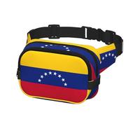 Riñonera con estampado de bandera de Venezuela para hombres y mujeres con cinturón ajustable para entrenamiento al aire libre