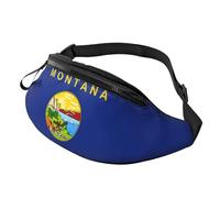 Riñonera con estampado de bandera del estado de Montana para hombres y mujeres, paquete cómodo de viaje, senderismo, ciclismo y correr