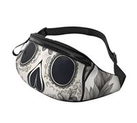 Riñonera con estampado de calavera mexicana para hombres y mujeres, paquete cómodo para viajes, senderismo, ciclismo y correr