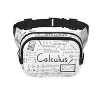 Riñonera con estampado de cálculo G e matemáticas, para hombres y mujeres, correa ajustable impermeable, 3 bolsillos para viajes al aire libre