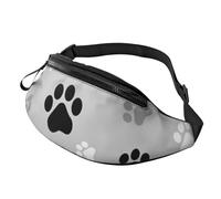 Riñonera con estampado de huellas de animales para hombres y mujeres, para viajes, senderismo, ciclismo, correr, almacenamiento para artículos esenciales