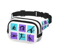 Riñonera con estampado de juego de gimnasia para hombres y mujeres con cinturón ajustable para entrenamiento al aire libre