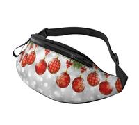 Riñonera con estampado de limón de verano, fibra de poliéster de alta densidad, cómoda y flexible, adecuada para uso diario, Bola roja de Navidad, Talla única