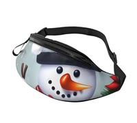 Riñonera con estampado de muñeco de nieve feliz de Navidad, para hombres y mujeres, paquete cómodo para viajes, senderismo, ciclismo y correr