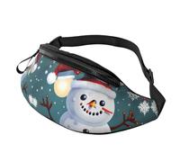 Riñonera con estampado de muñecos de nieve felices de Navidad, para hombres y mujeres, paquete cómodo para viajes, senderismo, ciclismo y correr