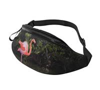 Riñonera con estampado de paisaje de invierno, fibra de poliéster de alta densidad, conveniente y flexible, adecuada para el uso diario, Dos flamencos, Talla única