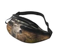 Riñonera con estampado de peces marinos, fibra de poliéster de alta densidad, cómoda y flexible, adecuada para el uso diario, Ciervo divertido, Talla única