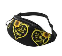 Riñonera con estampado de peces submarinos oceánicos, fibra de poliéster de alta densidad, conveniente y flexible, adecuada para uso diario, Blessed to Be Called Nana Sunflower, Talla única